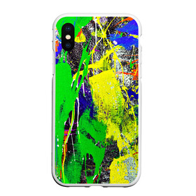 Чехол для iPhone XS Max матовый с принтом Брызги красок | Grunge Paints , Силикон | Область печати: задняя сторона чехла, без боковых панелей | Тематика изображения на принте: abstract | color | dye | grunge | grunge paints | paint | paints | splashes of paint | texture | абстракция | брызги | брызги красок | гранж | колорит | краски | текстура