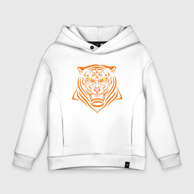 Детское худи Oversize хлопок с принтом Orange Tiger , френч-терри — 70% хлопок, 30% полиэстер. Мягкий теплый начес внутри —100% хлопок | боковые карманы, эластичные манжеты и нижняя кромка, капюшон на магнитной кнопке | 2022 | animal | cat | lion | tiger | год тигра | животные | зверь | зубы | кот | кошка | лев | охотник | полосатый | природа | тигр | тигренок | тигрица | хищник