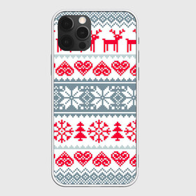 Чехол для iPhone 12 Pro Max с принтом Вязаный рисунок , Силикон |  | арт | вязаный рисунок | вязь | любовь | новый год | ночь | олени | олень | рисунок | рождество | сердечки | сердечко | сердце | снег | снеговик | снеговики | снежинка | снежинки