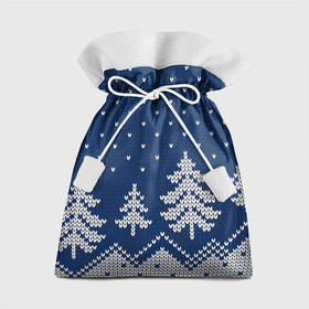 Подарочный 3D мешок с принтом Зимняя ночь , 100% полиэстер | Размер: 29*39 см | арт | вязаный рисунок | вязь | зима | зимняя ночь | лес | новый год | ночь | рисунок | рождество | снег | снеговик | снеговики | снежинка | снежинки