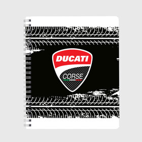 Тетрадь с принтом Ducati | Дукати (Z) , 100% бумага | 48 листов, плотность листов — 60 г/м2, плотность картонной обложки — 250 г/м2. Листы скреплены сбоку удобной пружинной спиралью. Уголки страниц и обложки скругленные. Цвет линий — светло-серый
 | audi | audi ag | corse | ducati | ducati motor holding | hypermotard | multistrada | panigale | scrambler | streetfighter | supersport | дукати | корсе | массимо борди | мото | мотокросс | фабио тальони