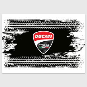 Поздравительная открытка с принтом Ducati | Дукати (Z) , 100% бумага | плотность бумаги 280 г/м2, матовая, на обратной стороне линовка и место для марки
 | audi | audi ag | corse | ducati | ducati motor holding | hypermotard | multistrada | panigale | scrambler | streetfighter | supersport | дукати | корсе | массимо борди | мото | мотокросс | фабио тальони