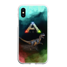 Чехол для iPhone XS Max матовый с принтом Ark Survival | Арк Сурвивал (Z) , Силикон | Область печати: задняя сторона чехла, без боковых панелей | Тематика изображения на принте: ark | ark survival evolved | dino | fittest | game | survival | survival of the fittest | unreal engine | арк сурвивал | выживание | динозавр | игры | симулятором выживания | сюрвивал | тродон | ютараптор