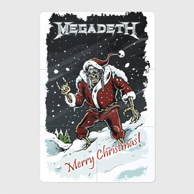 Магнитный плакат 2Х3 с принтом Merry Christmas, Megadeth , Полимерный материал с магнитным слоем | 6 деталей размером 9*9 см | gesture | heavy metal | holiday | megadeth | merry christmas | new year | skeleton | skull | sky | snow | жест | новый год | праздник | рождество | рок | скелет | череп