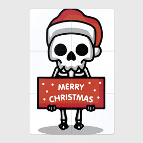 Магнитный плакат 2Х3 с принтом Merry Christmas joke , Полимерный материал с магнитным слоем | 6 деталей размером 9*9 см | holiday | joke | merry christmas | new year | poster | skeleton | skull | новый год | постер | праздник | рождество | скелет | череп | шутка