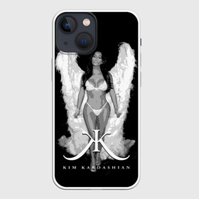 Чехол для iPhone 13 mini с принтом Ким Кардашьян ,  |  | angel | armenian | bikini | celebrity | kardashian family | kim kardashian | white wings | ангел | армянка | белые крылья | бикини | знаменитость | ким кардашьян | семейство кардашьян