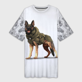 Платье-футболка 3D с принтом Служебная собака  К9  K9 ,  |  | dog | doggy | k9 | аусси | дог | друзья | ищейка | к9 | кинолог | кинология | любовь | овчарка | прикольная | розыскная собака | служебная собака | собака | собачница