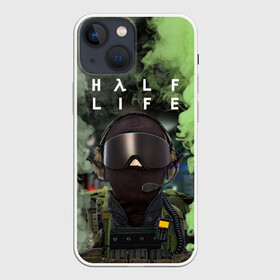 Чехол для iPhone 13 mini с принтом Opposing Force | Half Life (+спина) ,  |  | Тематика изображения на принте: aperture laboratories | black mesa | half life | logo | opposing force | valve | блэк меса | вэлв | лого | логотип | халф лайф