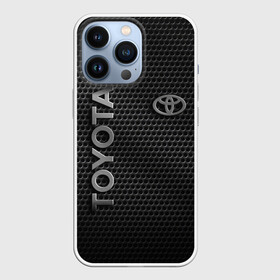 Чехол для iPhone 13 Pro с принтом TOYOTA STEEL HONEYCOMBS ,  |  | toyota | авто | автомобиль | логотип | марка | машина | надпись | соты | сталь | текстура | тоета | тойота