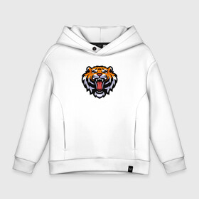 Детское худи Oversize хлопок с принтом Tiger Head , френч-терри — 70% хлопок, 30% полиэстер. Мягкий теплый начес внутри —100% хлопок | боковые карманы, эластичные манжеты и нижняя кромка, капюшон на магнитной кнопке | Тематика изображения на принте: 2022 | animal | cat | lion | tiger | год тигра | животные | зверь | зубы | кот | кошка | лев | охотник | полосатый | природа | тигр | тигренок | тигрица | хищник