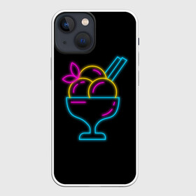 Чехол для iPhone 13 mini с принтом Неоновый коктейль ,  |  | cocktail | milkshake | коктейль | коктель | напиток | неон