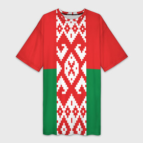 Платье-футболка 3D с принтом Белоруссия ,  |  | беларусь | белоруссия | белорусская вышиванка | белорусская рубашка | вышиванка | вышивка крестом | звезда руси | лукашенко | оберег | обереги славян | обережная вышивка | обережные узоры