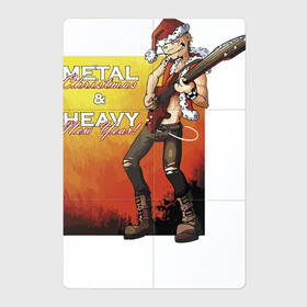 Магнитный плакат 2Х3 с принтом Metal Christmas  Heavy NY , Полимерный материал с магнитным слоем | 6 деталей размером 9*9 см | guitar | guy | heavy metal | holiday | merry christmas | music | new year | rock | solo | гитара | музыка | новый год | праздник | рождество | рок | солист | чувак