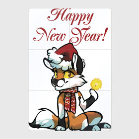 Магнитный плакат 2Х3 с принтом Лиса встречает Новый Год , Полимерный материал с магнитным слоем | 6 деталей размером 9*9 см | eyes | fox | holiday | light | muzzle | new year | paws | tail | бенгальский огонь | глаза | лапы | лиса | мордочка | новый год | праздник | хвост