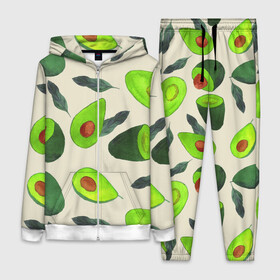 Женский костюм 3D с принтом Авокадо   фруктовый паттерн ,  |  | авокадо | дерево | здоровье | зелёный | костояка | лист | паттерн | полезный | половина | урожай | фрукт | целый | экзотический