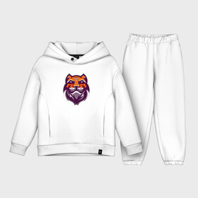 Детский костюм хлопок Oversize с принтом Tiger Smile ,  |  | 2022 | animal | cat | lion | tiger | год тигра | животные | зверь | зубы | кот | кошка | лев | охотник | полосатый | природа | тигр | тигренок | тигрица | хищник