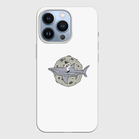 Чехол для iPhone 13 Pro с принтом Moonserfer ,  |  | акула | космонавт | космос | луна | путешествие | рыба | ссср