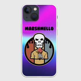 Чехол для iPhone 13 mini с принтом MARSHMELLO | МАРШМЕЛЛОУ (Z) ,  |  | dj | marshmello | marshmelo | маршмелло | маршмеллоу | маршмелоу