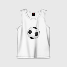 Детская майка хлопок с принтом Футбольный мяч ,  |  | Тематика изображения на принте: мяч | мячи | мячик | мячики | футбол | футбольные | футбольный