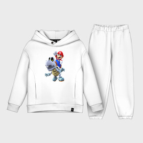 Детский костюм хлопок Oversize с принтом Mario hit ,  |  | mario | nintendo switch | odyssey | turtle | марио | нинтендо свитч | одиссея | черепаха