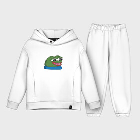 Детский костюм хлопок Oversize с принтом Pepe, pepe happy, Пепе хеппи ,  |  | frog pepe | happy | happy new year | mem | meme | peepo | pepe | pepe happy | лягушка пепе | лягушонок | лягушонок пепе | пепе хеппи | хеппи