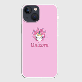 Чехол для iPhone 13 mini с принтом Единорог ,  |  | единорог | единорог с розовой гривой | красивый единорог | милота | милый единорог | прикольный единорог
