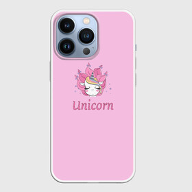 Чехол для iPhone 13 Pro с принтом Единорог ,  |  | единорог | единорог с розовой гривой | красивый единорог | милота | милый единорог | прикольный единорог