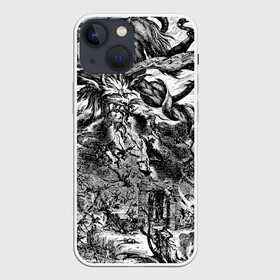 Чехол для iPhone 13 mini с принтом Демонический хаос ,  |  | demon | devil | evil | hell | satana | ад | арт | демон | дьявол | зло | искусство | монстр | сатана
