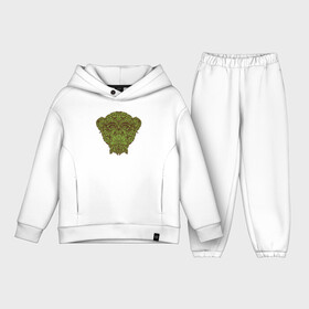 Детский костюм хлопок Oversize с принтом Обезьяна из листьев ,  |  | monkey | дерево | листья | обезьяна | природа | растение