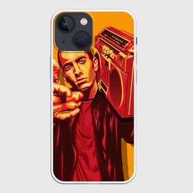 Чехол для iPhone 13 mini с принтом Эминем с бумбоксом ,  |  | eminem | hip hop | rap | rep | исполнители | исполнитель | маршал мэтерс | музыка | реп | эминем | эминэм