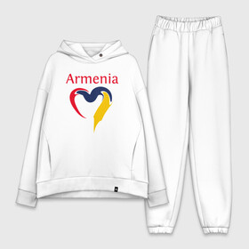 Женский костюм хлопок Oversize с принтом Armenia Heart ,  |  | armenia | heart | арарат | армения | армяне | армянин | арцах | город | горы | ереван | кавказ | карта | народ | орёл | путешествие | саркисян | сердце | ссср | страна | турист | флаг