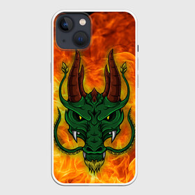 Чехол для iPhone 13 с принтом Японский дракон | Japanese Dragon ,  |  | dragon | fire | japanese dragon | monster | драго | дракон | монстр | огнедыщащий | огонь | прикольная картинка | чудовище | японский дракон | ящерица