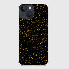 Чехол для iPhone 13 mini с принтом Жёлтые точки На черном Фоне ,  |  | black | dots | in fashion | in the top | in the trend | romance | spots | starry | student | yellow | youth | в моде | в топе | в тренде | жёлтый | звёздное | молодежь | пятна | романтика | студент | точки | черные