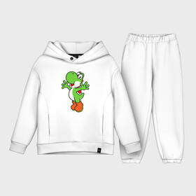 Детский костюм хлопок Oversize с принтом Yoshi ,  |  | 16 bit | 16 бит | 8 bit | 8 бит | baby | dendy | mario | nes | nintendo | snes | switch | yoshi | денди | йоши | марио | нес | нинтендо | свитч | снес