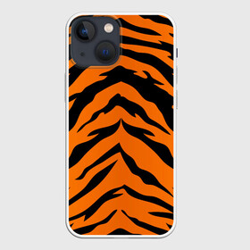 Чехол для iPhone 13 mini с принтом Шкура тигра ,  |  | Тематика изображения на принте: 2022 | tiger | животное | полосатый | полоски | полосы | тигр | хищник
