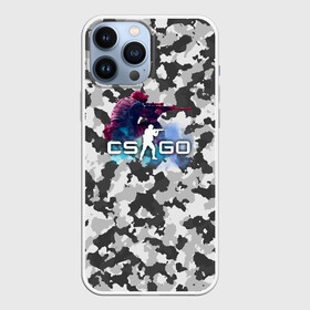 Чехол для iPhone 13 Pro Max с принтом Хэдшoт CS:GO (Камуфляж) ,  |  | camouflage | counter strike | cs:go | flickshot | global offensive | khaki | kлaтч | mm | protective color | защитный цвет | камуфляж | контер страйк | кс го | нyб | пpocтpeл | плeнт | серый | фраг | хаки | хэдшoт | эйc