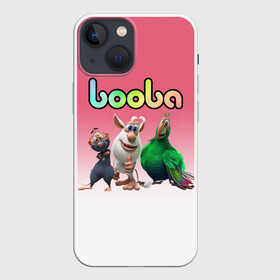 Чехол для iPhone 13 mini с принтом БУБА С ДРУЗЬЯМИ | BOOBA (Z) ,  |  | baby | booba | buba | gnom | буба | гном | гномик | детям | для ребенка | мультик | ребенку