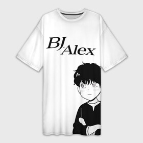 Платье-футболка 3D с принтом BJ Alex чиби ,  |  | alex | bj | bj alex | алекс | ан джи вон | аниме | дживон | сенен ай | стример