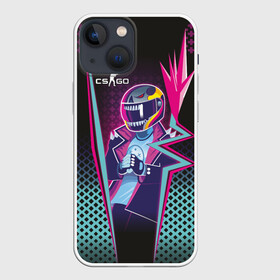 Чехол для iPhone 13 mini с принтом Неоновый гонщик (скин CS:GO) ,  |  | neon racer | ак | игра | неоновый гонщик | скин cs:go