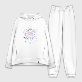 Женский костюм хлопок Oversize с принтом Floral Taurus Телец из цветов ,  |  | art | flower | flowers | geometric | gradient | space | арт | венера | геометрия | гороскоп | градиент | графика | иллюстрация | космос | минимализм | мистика | мистицизм | подарок тельцу | созвездие | созвездия | флора