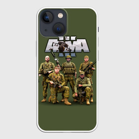 Чехол для iPhone 13 mini с принтом Арма   Arma, военный симулятор ,  |  | arma | arma tactics | army | khaki | machine | soldiers | tactical | war | автоматы | арма | армия | военный симулятор | война | оружие | симулятор | солдаты | стрелялки | тактические | хаки