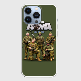 Чехол для iPhone 13 Pro с принтом Арма   Arma, военный симулятор ,  |  | arma | arma tactics | army | khaki | machine | soldiers | tactical | war | автоматы | арма | армия | военный симулятор | война | оружие | симулятор | солдаты | стрелялки | тактические | хаки