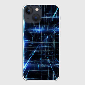 Чехол для iPhone 13 mini с принтом Линии неона ,  |  | cyber | геометрия | кибер | линии | неон | полосы