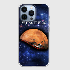 Чехол для iPhone 13 Pro с принтом Space X ,  |  | american | company | elon musk | manufacturer | space technology | space x | suborbital flight | автомобиль | американская | в космосе | илон маск | компания | космическая техника | космонавт | планета марс | производитель