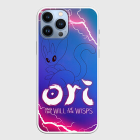 Чехол для iPhone 13 Pro Max с принтом Ori | 18+ ,  |  | Тематика изображения на принте: moon studios | ori and the will of the wisps | блуждающий огонек | блуждающий огонь | дух ори | ку | ори и блуждающие огоньки | сеир