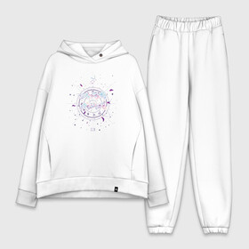 Женский костюм хлопок Oversize с принтом Aquarius Водолей из цветов ,  |  | art | flora | floral | flower | flowers | geometric | gradient | saturn | space | uran | арт | геометрия | гороскоп | градиент | графика | иллюстрация | космос | минимализм | мистика | подарок водолею | сатурн | созвездие | созвездия