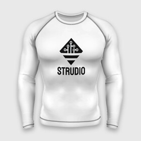 Мужской рашгард 3D с принтом Strudio logo(white) ,  |  | Тематика изображения на принте: kingdoms life | strudio | игры | пиксели | простота | стратегии