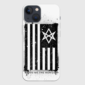Чехол для iPhone 13 mini с принтом BMTH флаг ,  |  | bmth | bring me the horizon | horizon | группы | музыка | рок