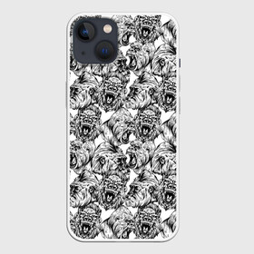 Чехол для iPhone 13 с принтом Злые Гориллы   Паттерн ,  |  | africa | afrika | angry | ape | apes | black white | gorilla | gorillas | gorillaz | hip hop | monkey | pattern | raging | sketch | африка | африканский узор | злые обезьяны | мартышка | примат | приматы | рисунок | рисунок карандашом | скетч | узор | хип