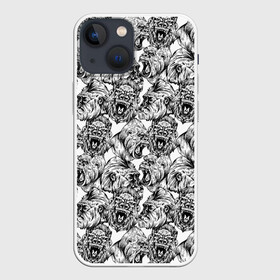 Чехол для iPhone 13 mini с принтом Злые Гориллы   Паттерн ,  |  | africa | afrika | angry | ape | apes | black white | gorilla | gorillas | gorillaz | hip hop | monkey | pattern | raging | sketch | африка | африканский узор | злые обезьяны | мартышка | примат | приматы | рисунок | рисунок карандашом | скетч | узор | хип